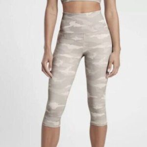 ATHLETA Elation Camo Crop Size Small Taupe Gray Workout YOGA Leggings #980428